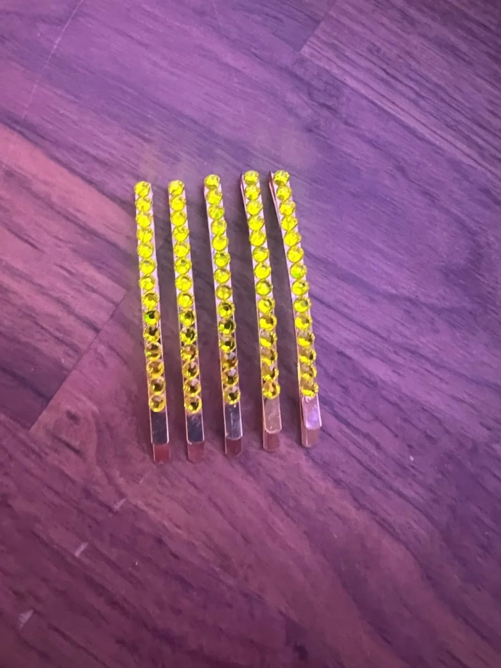 Austrian Crystal Citron Yellow Bobby Pin‎ Set